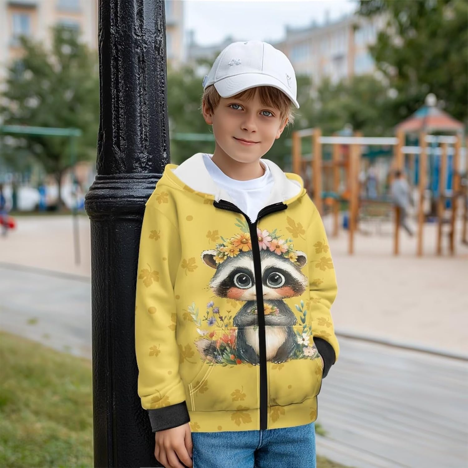 Zip Up Sweatshirts for Girls Long Sleeve V Neck Design Hoodies with Pockets Winter Thick Outfits 6-14T