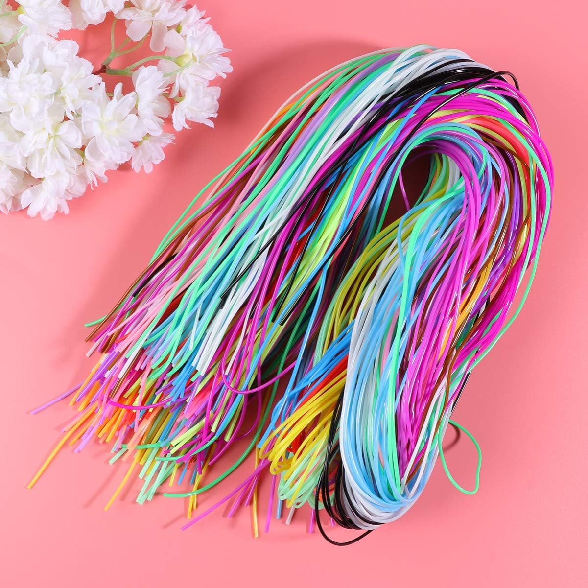 200 PCS Scoobies Strings, Plastic Lacing Cord Bracelet String Elastic Cord - Image 4