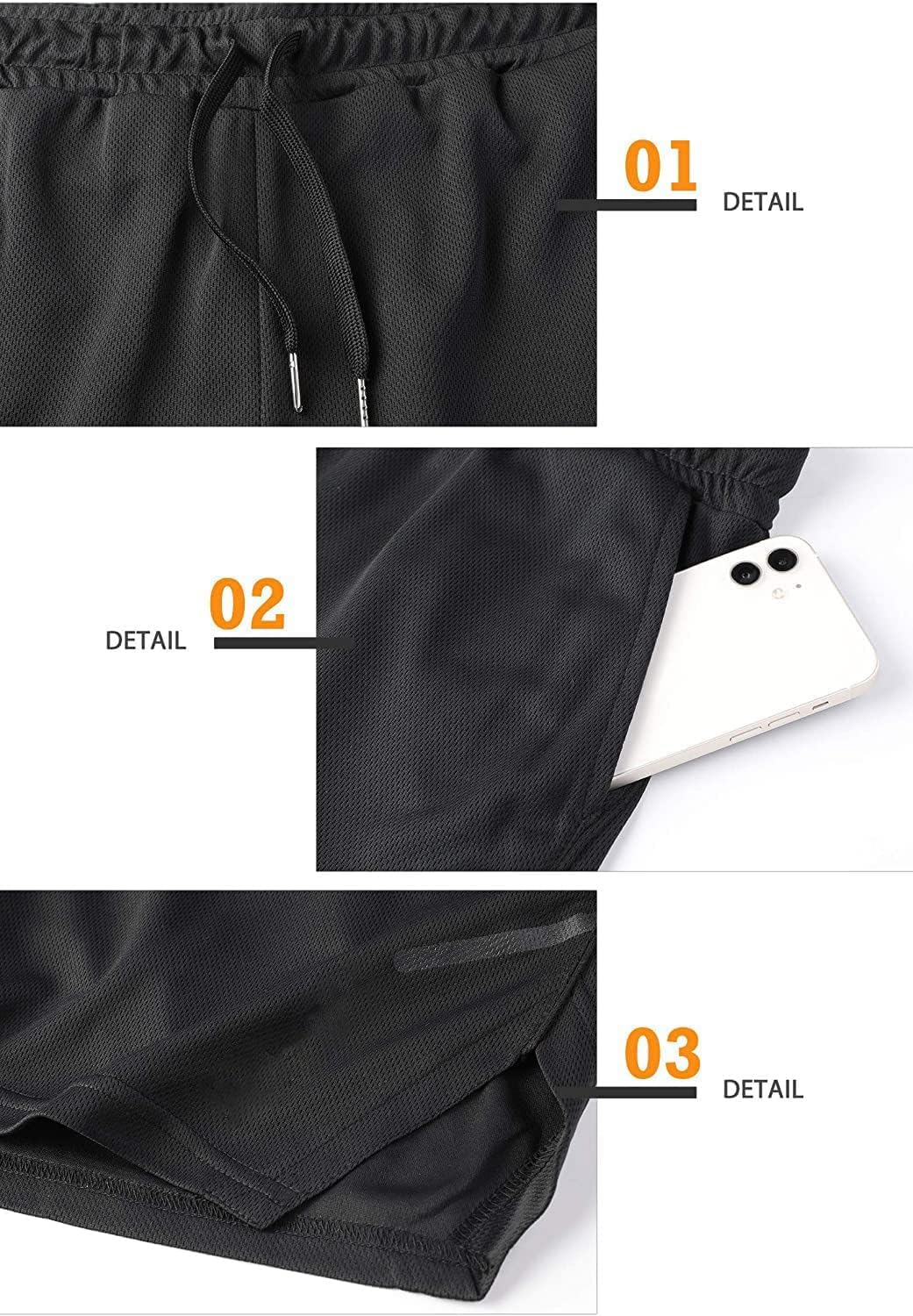 sandbank Men's 5" Gym Workout Short,Quick Dry Active Running Bodybuilding Shorts with Pockets - Image 4