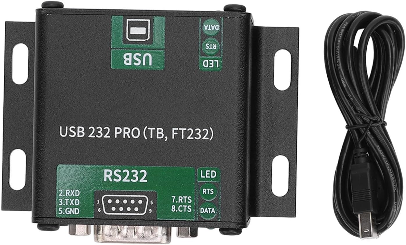 AstraLoom USB to RS232 Serial Port Module Industrial Grade High Speed Bidirectional Adapter with Power Signal Isolation for Rugged Industrial Environments Aluminum Alloy 70.5 x 52mm
