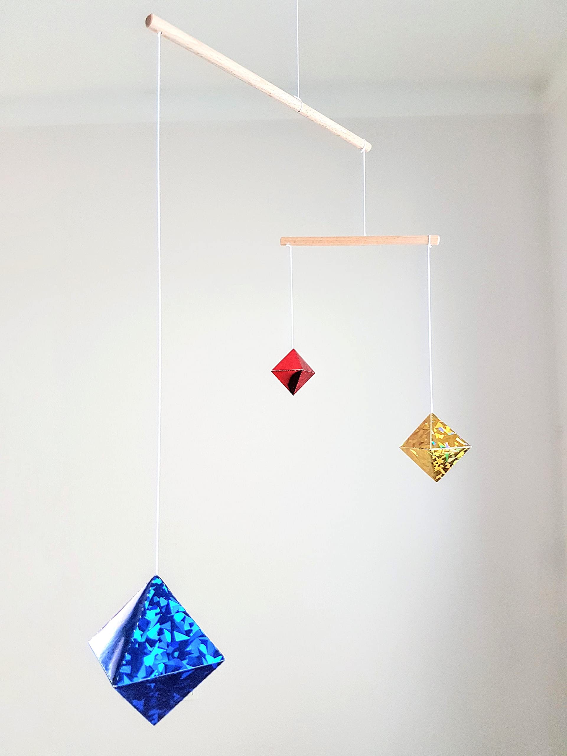 Set of 5 Montessori inspired mobiles - Black and white mobile, Orange Gobbi, Dancers, Octahedron, Rainbow. Montessori mobile. Baby mobile. Hanging mobile. Crib toy.