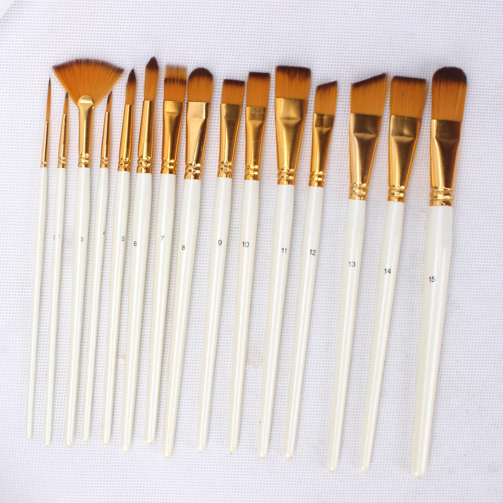 Set di pennelli per artisti di 15 Forme Diverse con 1 tavolozza, Kit di pennelli in Spugna per Pittura, Custodia per Pittura acrilica, Olio, Acquerello, guazzo
