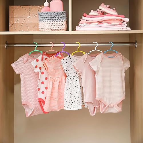 Miniatura 7 de Perchas para bebés, 40 unidades, perchas para niños, perchas de plástico antideslizantes, perchas para niños, perchas para bebés, perchas para