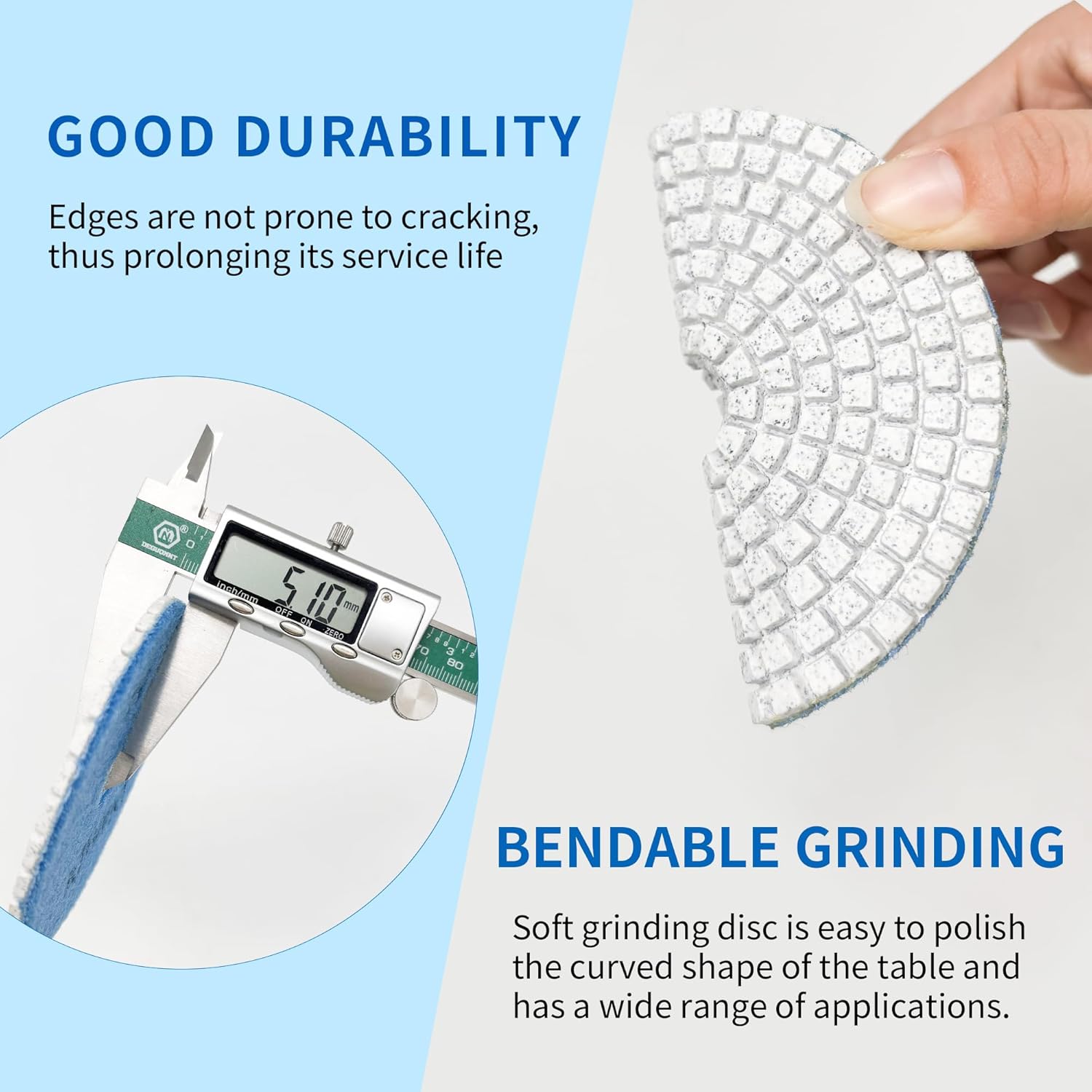 Diamond Polishing Pads Wet 7-Step Polishing Sanding Grinding Pads 7 Pcs Set for Granite Marble Stone 4 Inch Grit 50-3000