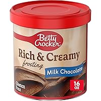 Vista 1 de Betty Crocker Glaseado de chocolate con leche rico y cremoso, sin gluten, 16 onzas