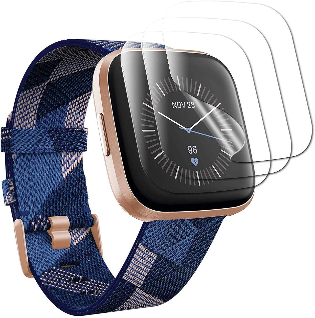 AILRINNI [3 Packs] Fitbit Versa 2 Screen Protector, Flexible TPU Film