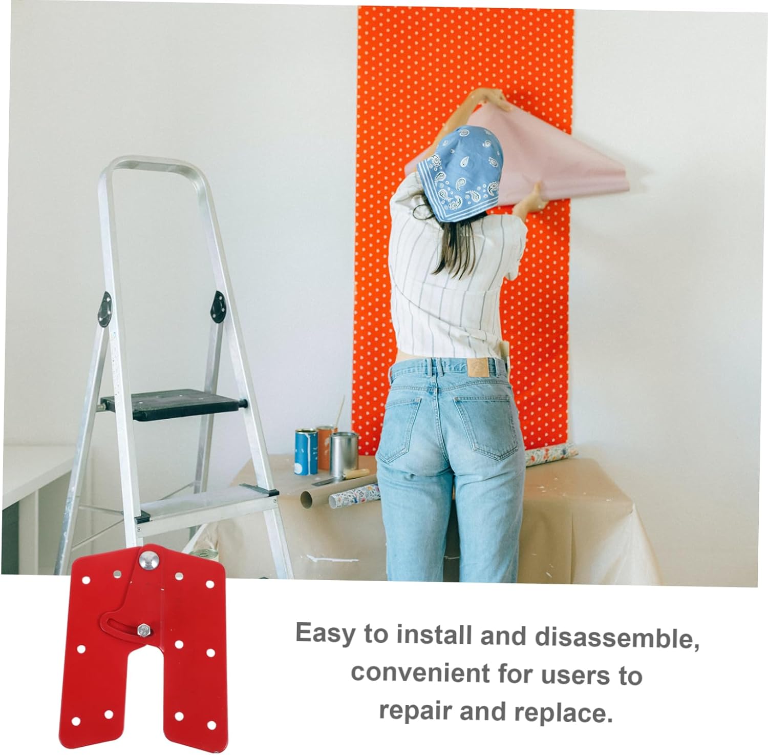 2pcs Elevator Hinge Retractable Ladder Attachments Ladder Hinge Kit Attic Stairs Parts Folding Step Step