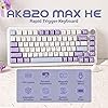 MechLands AJAZZ AK820 MAX HE Rapid Trigger Keyboard Wired Wireless Gaming Keyboard Hall Effect Gasket Mechanical Keyboard Adjustable Actuation Magnetic Switch RGB for Win/Mac White, Wired