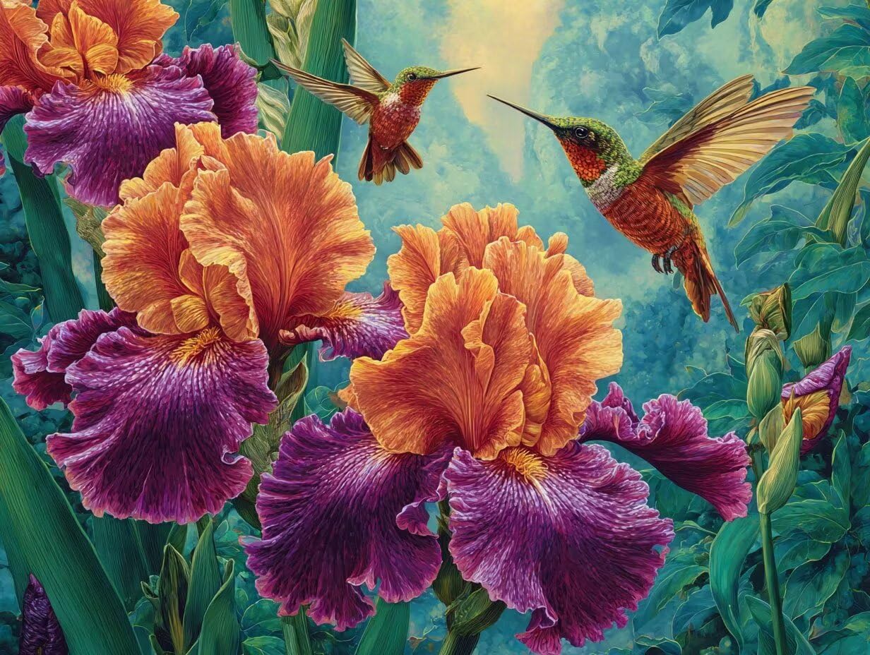 Malen Nach Zahlen Erwachsene DIY Komplettset - Hochwertige Acrylfarben & Leinwand - Entspannendes Kunsthandwerk für Anfänger & Fortgeschrittene - Ideales für Home Deko - Kolibri Motiv (80x100cm) C-215
