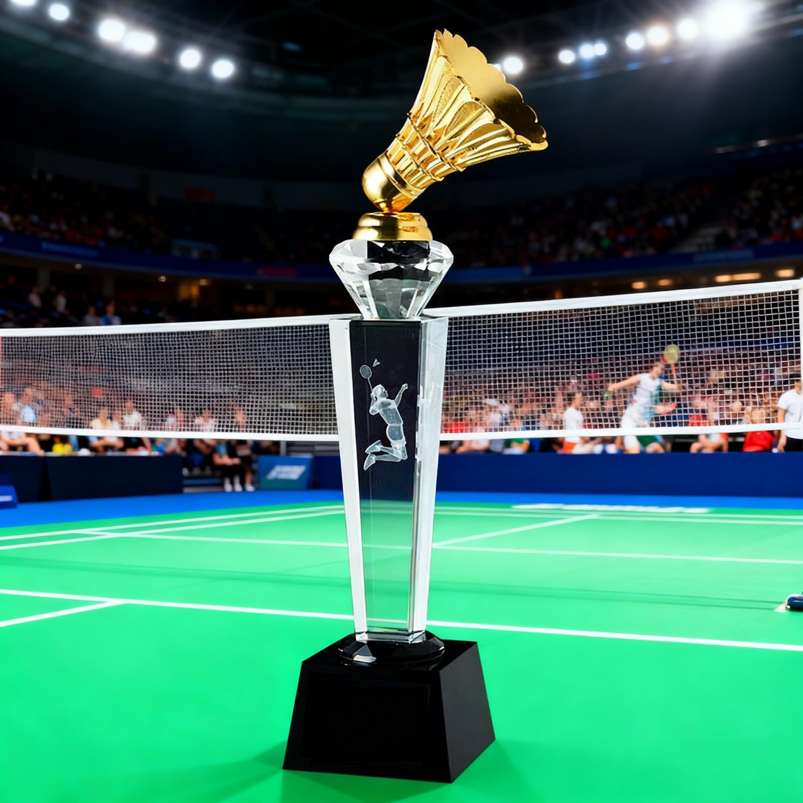 Coppa Trofeo Badminton, Premi in Metallo Personalizzati E Incisi per Tornei Sportivi - Premi per Cerimonie Atletiche, Riconoscimento MVP, Regalo Creativo(8 * 30cm)