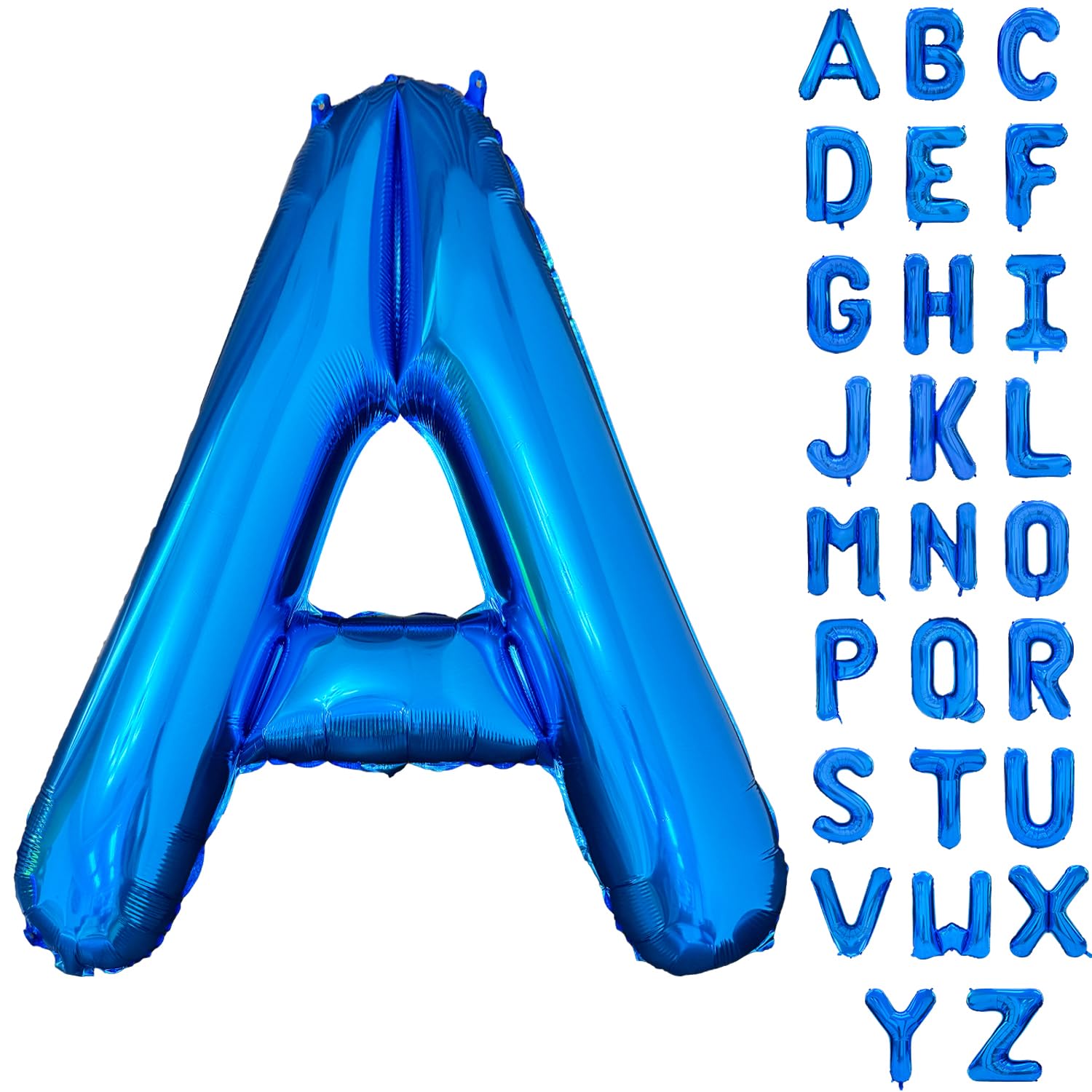 Blue Alphabet Balloon Large Mylar Foil Helium Letter Balloons 40 Inch Blue Balloons Alphabet Letters for Birthday Bridal Shower Anniversary Decorations (Letter A) — image 1