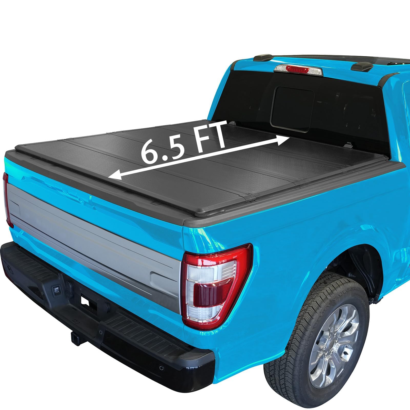 Perfit Liner FRP Hard Quad-fold Truck Bed Tonneau Cover for 2007 Silverado GMC Sierra 1500 2500 3500 HD New Body & 2008-2014 Silverado GMC Sierra 1500 2500 3500 HD 6.5 FT (79") Bed