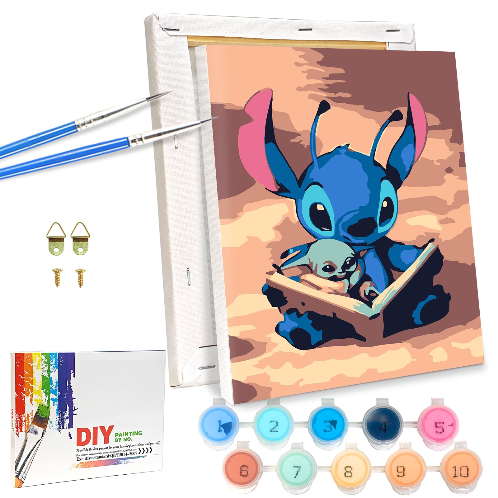 Nezyo 12 Sets Malen Nach Zahlen Kit Mit Rahmen – Je 20,3 X 20,3 Cm – Für Erwachsene & Anfänger
