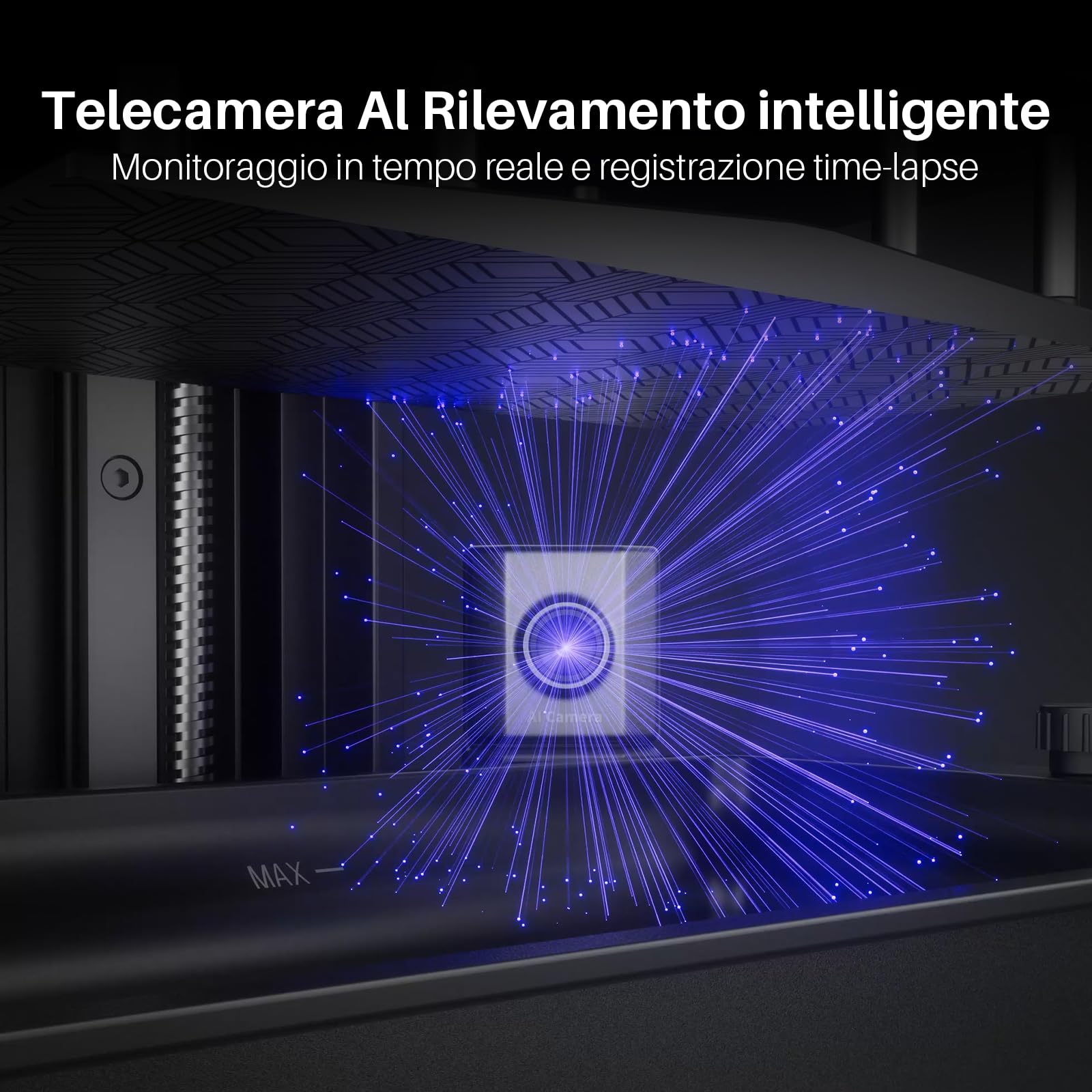 ELEGOO Mars 5 Ultra 9K Stampante 3D Resina,150 mm/h di Stampa ad Alta Velocità, Livellamento Automatico e Rilevamento Intelligenti, Trasferimento WiFi, 153,36 x 77,76 x 165 mm³