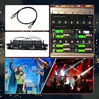 Vista 3 de Cable de extensión de antena RK con conector BNC y mamparo para sistema de combinación de micrófono inalámbrico, longitud de 20 pulgadas