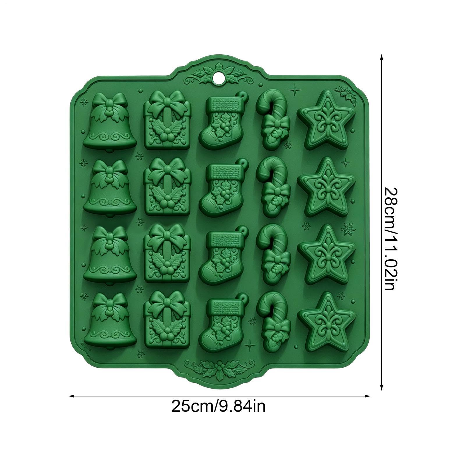 Molde de silicona de Navidad para chocolate, 20 huecos, molde de