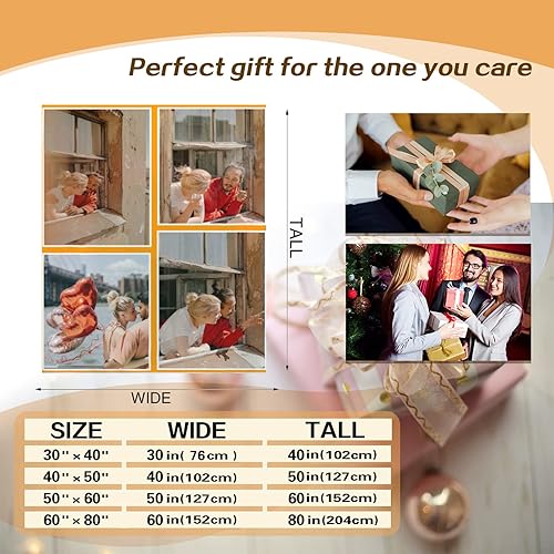 Vista 50 de Manta personalizada con texto fotográfico, manta de imagen personalizada para bebé, madre, padre, adultos, amigos, amantes, regalo personalizado