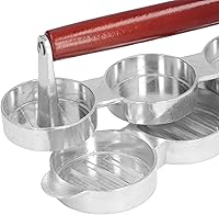 Vista 8 de Mini prensa de hamburguesas, prensa de hamburguesa de forma redonda Patty Maker para picnic para barbacoa