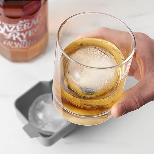 Miniatura 5 de True Neptune Sphere - Bandejas para cubitos de hielo y moldes de silicona, molde para cubitos de hielo de whisky bourbon, bandejas grandes de
