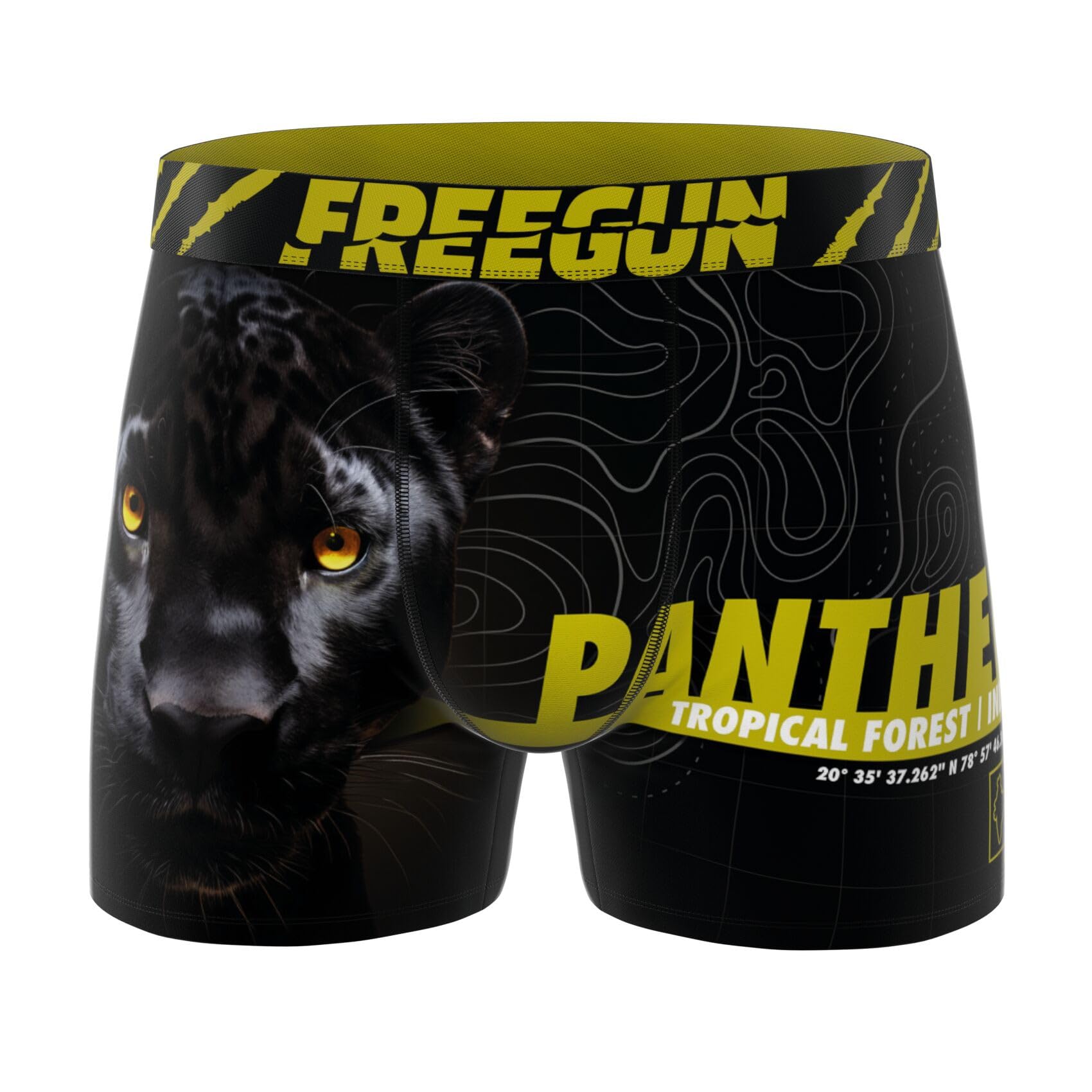 FREEGUN Boxer Homme, Caleçon Homme Animals, Ultra-Doux et Stretch (Lot de 5)