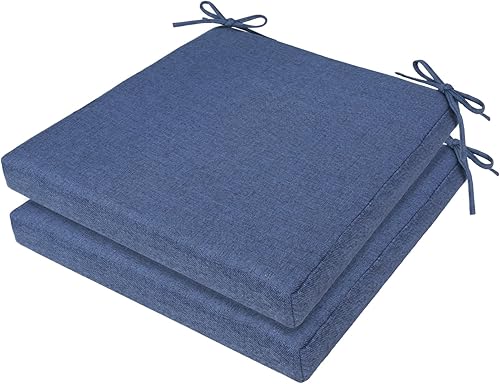 Miniatura 12 de Cojines para sillas de comedor, cojín de asiento cuadrado de interior para sillas plegables con lazos y funda extraíble lavable, cojines para sillas