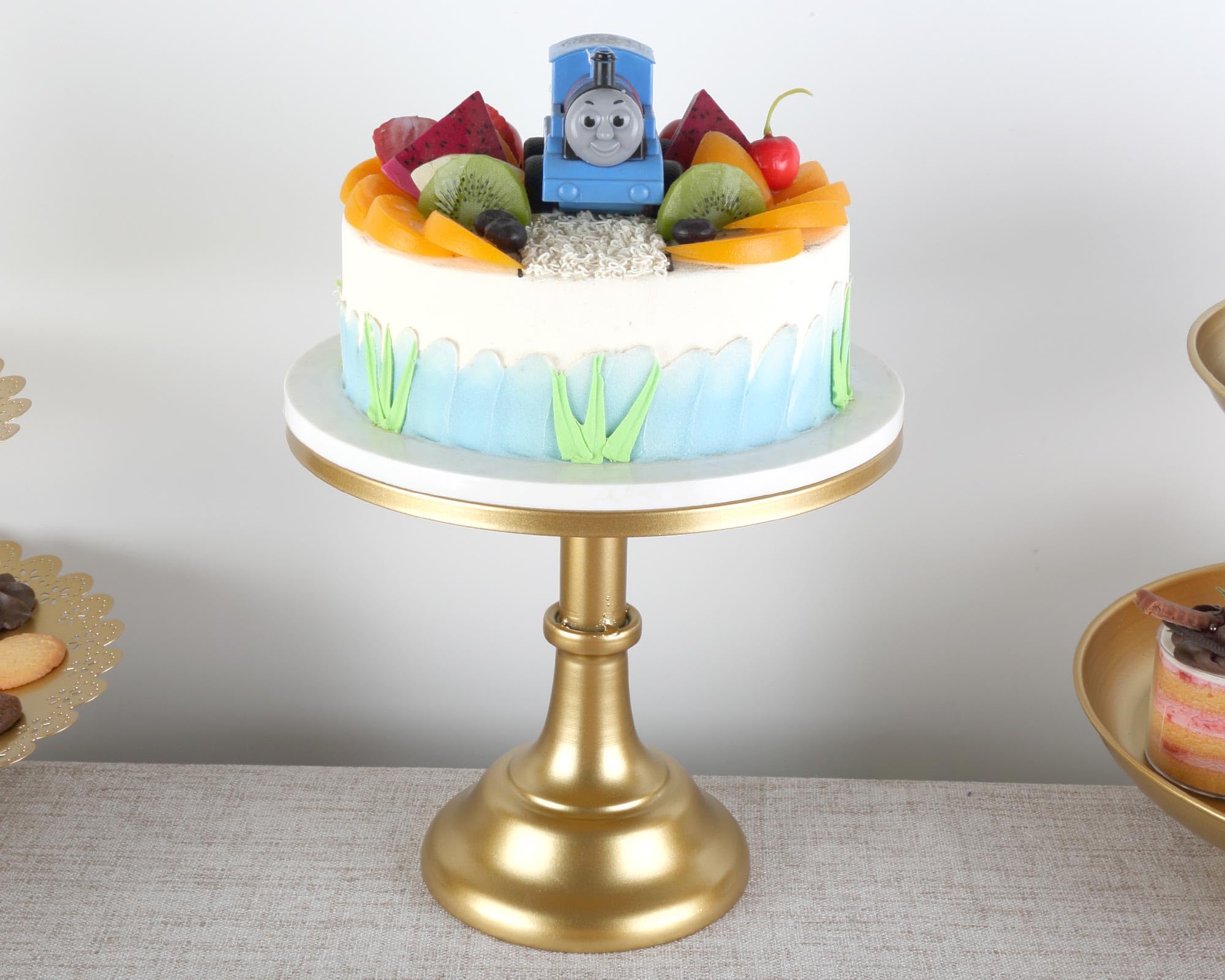 6 soportes para tartas de metal dorado, soportes para cupcakes para mesa de postre, boda, cumpleaños