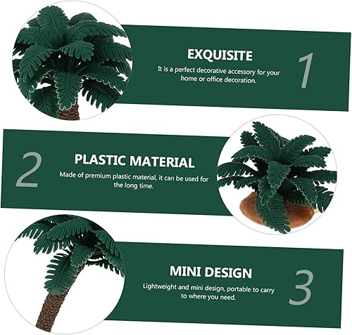 Miniatura 8 de NOLITOY 3 piezas de árbol de coco modelo Decoraciones para Salas De Casa palmeras miniatura mesa palmera decoración bosque paisajes paisajes