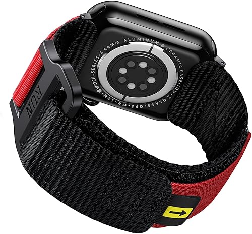 ABELTA Correa compatible con Apple Watch de 1.929 in 1.772 in 1.732 in 1.654 in, correa trenzada de nailon con diseño de velcro, correa deportiva