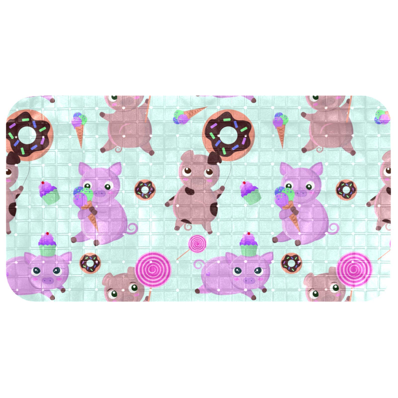 Tapis de bain antidérapant à ventouses 60x35cm avec drainage gâteaux