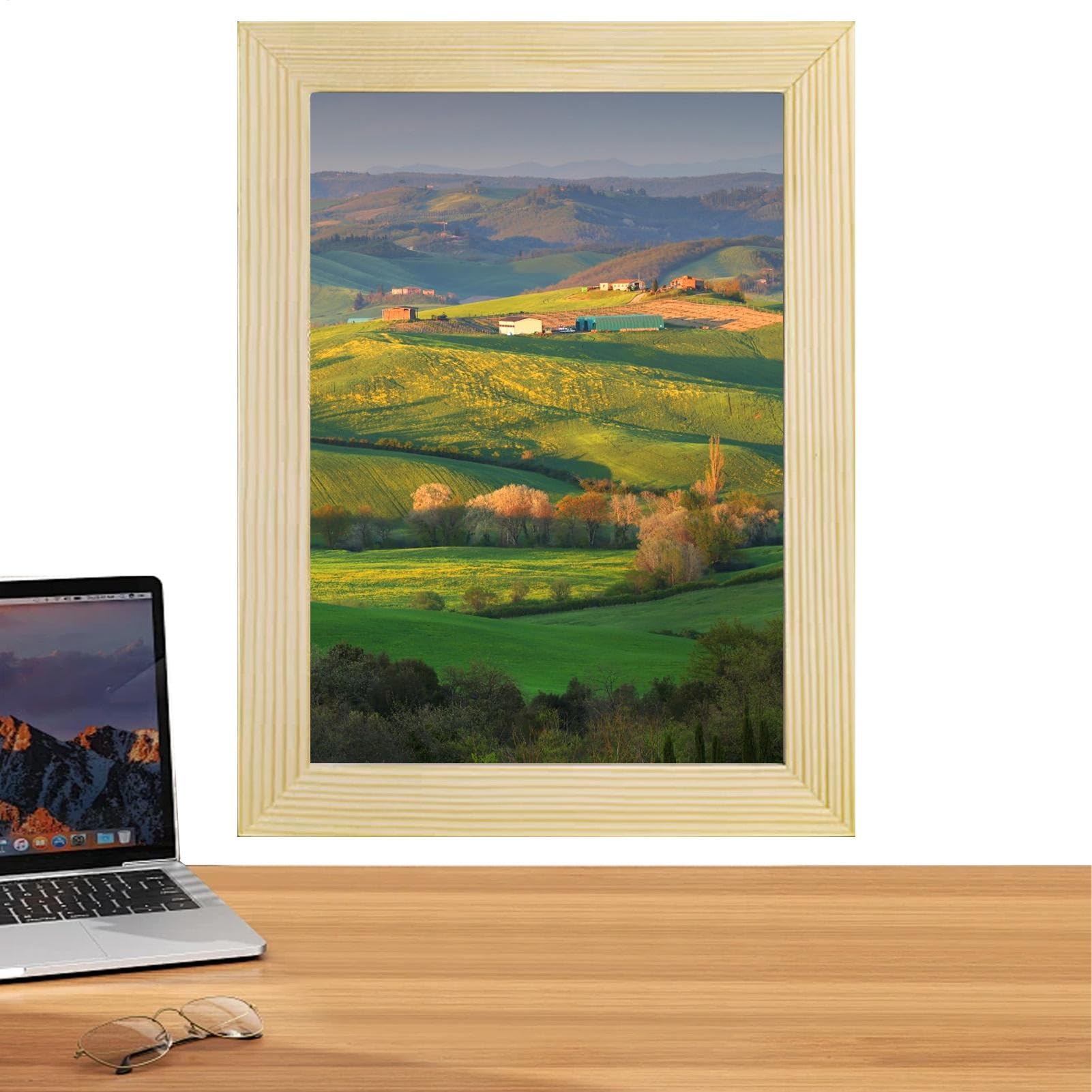 Frames 6x4,4x6 Photo Frame - Collage Photo Frame with Wall Decor | Wooden Photo Frame with Stand and Wall Mount, Thin Edge Frame for Living Room, Bedroom Bedroom