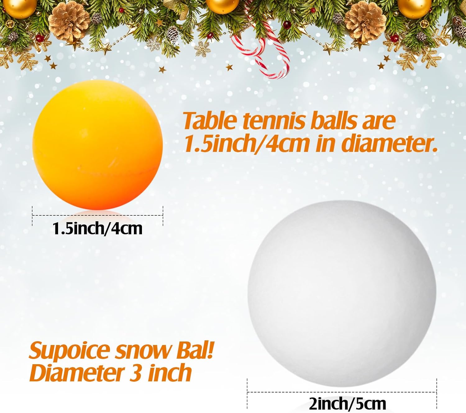 LemonRoad 120 Pcs Fake Snow Balls Large Size Fake Snow Fight Ball Set Artificial Realistic Soft Snowball for Indoor Outdoor Fight Ball Winter Holiday Party Decoration (2 Inch,White)
