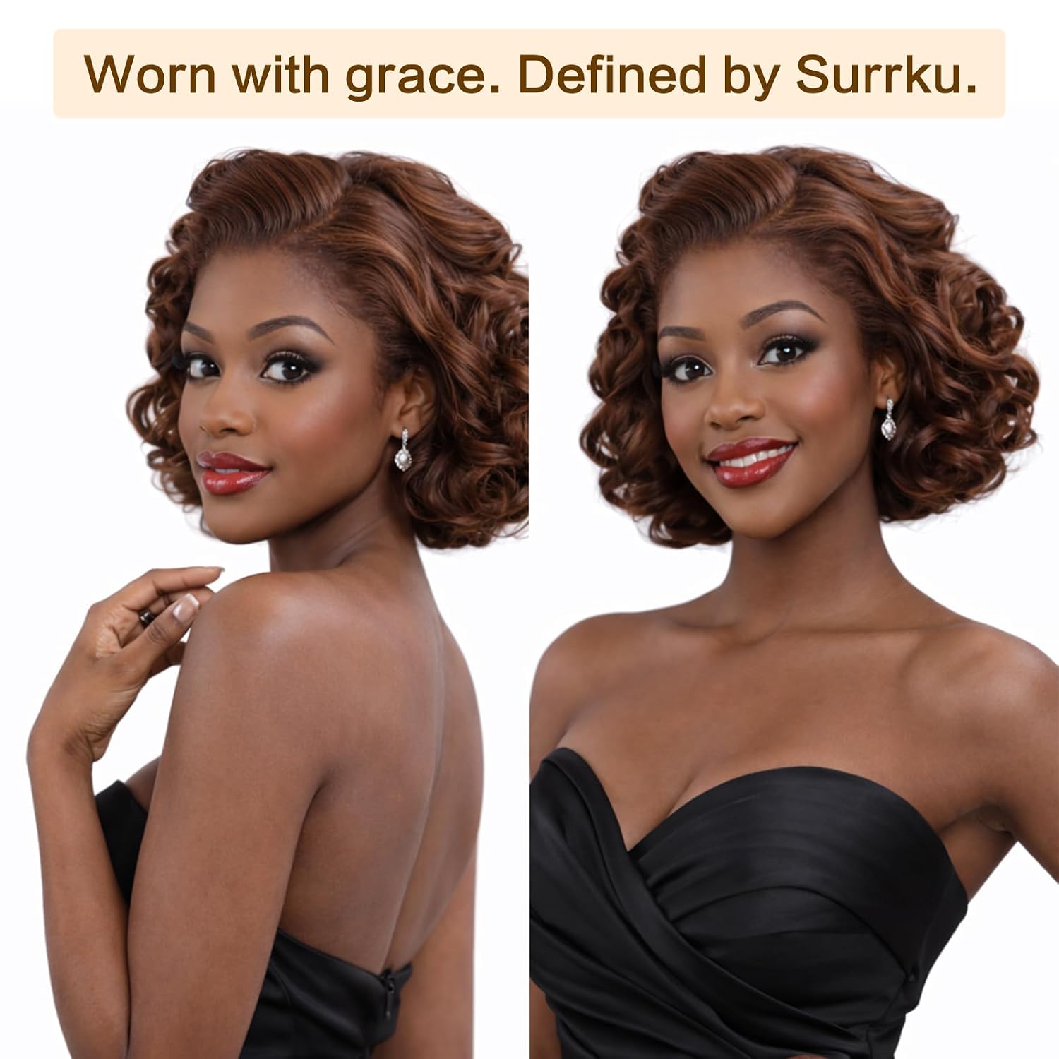 SKINLIKE 13x4 Real HD Lace Front Curly Wigs, 12 Inch Loose Curly 100% Human Hair Wig for Women, 250% Density, 0.10mm Ultra-Thin Invisible HD Lace Frontal with Adjustable Drawstring(medium brown)
