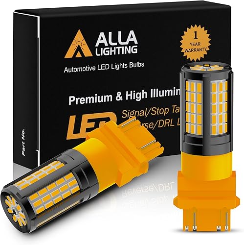 Miniatura 16 de Alla Lighting Bombillas LED 4014-84 SMD BAY15D 1157, señal de giro blanco de xenón de 6000 K, luces traseras de freno 7528 2357 3496 doble filamento