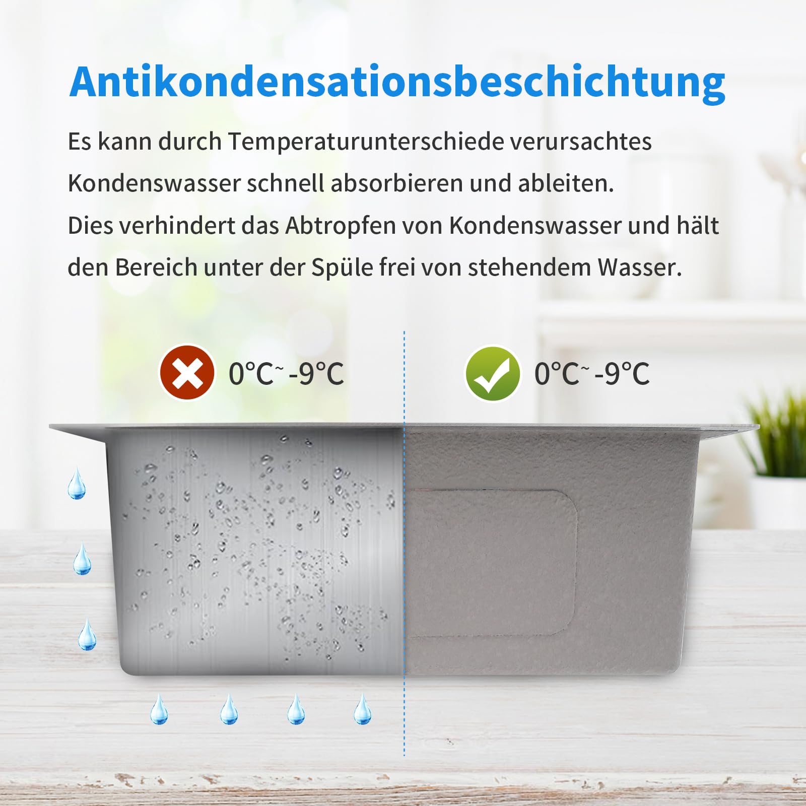 SANYCASA 50 × 45 CM Spülbecken Edelstahl, Küchenspülen mit Siphon und Komfortabler Ablauffernbedienung, Dellenfest Pflegeleicht Spüle für 55 cm Unterschrank