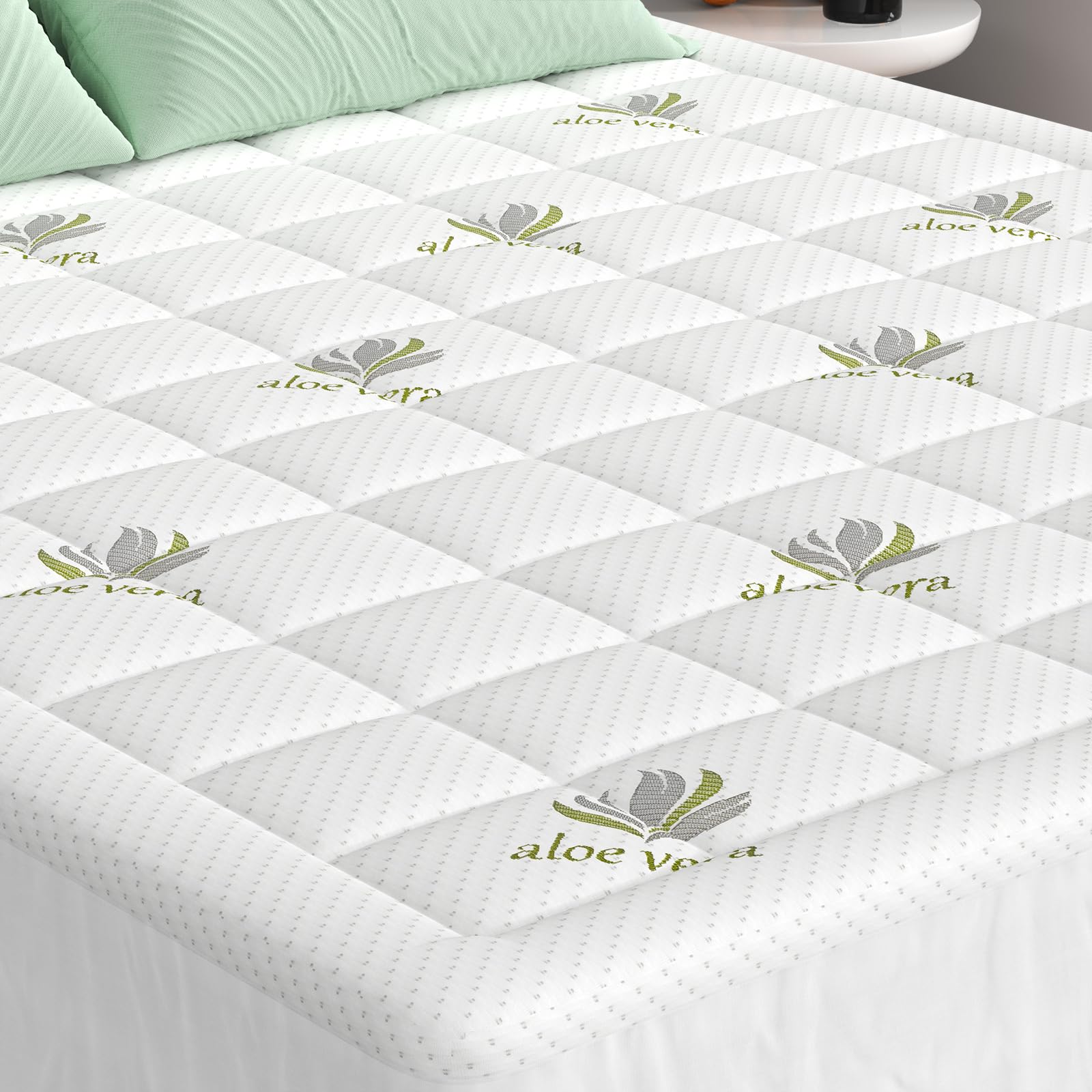 Wowttrelax Matratzenschoner 90x190cm, Atmungsaktive Matratzenauflage für Matratzentopper 15-30 cm, Hypoallergen, Waschbar mit Anti-Rutsch