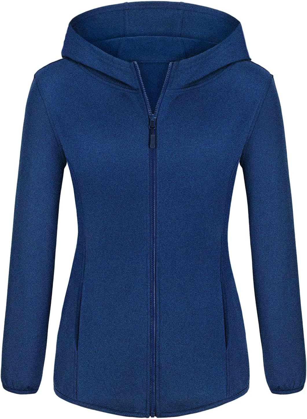 Viracy Womens Full Zip Up Hoodies Lightweight Fleece Jackets Long Sleeve Hiking Sweater with Handy Pockets and Inside Pocket