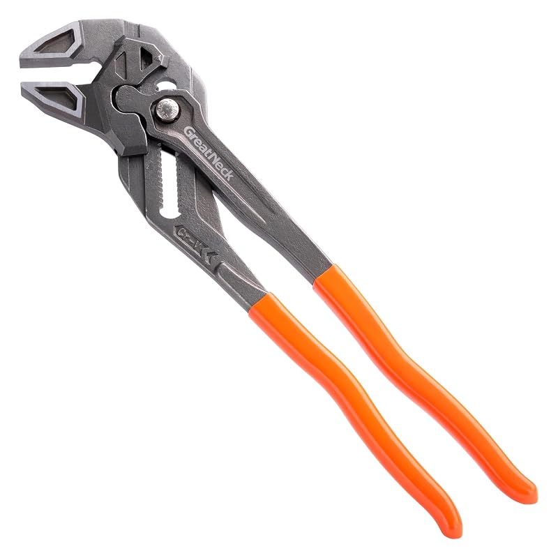 Chave alicate ajustável Great Neck com mordentes paralelos lisos e botão de ajuste, 30,5 cm