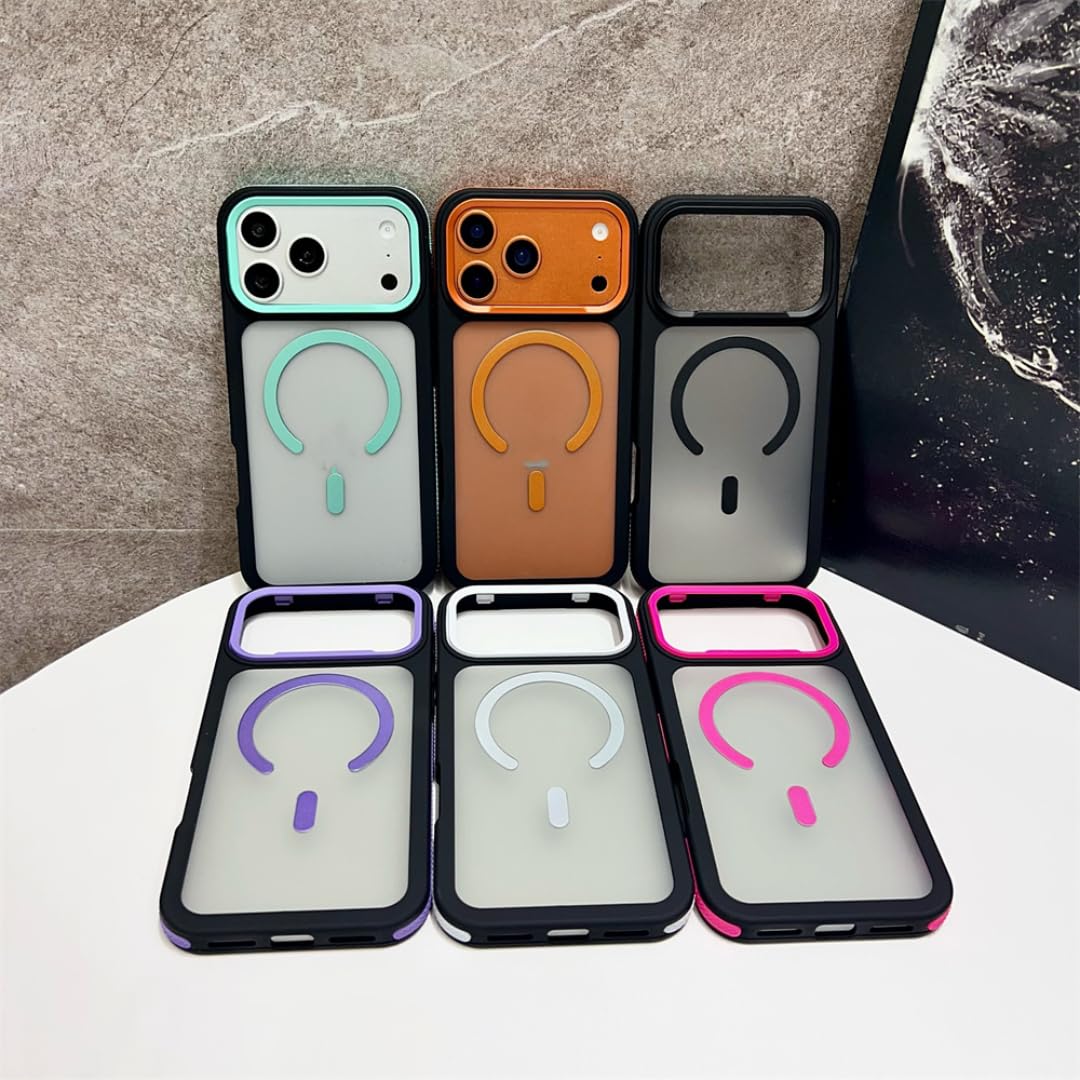 per iPhone 12 Custodia magnetica opaca satinata per telefono, cover rigida traslucida antiurto (per iPhone 12/viola)