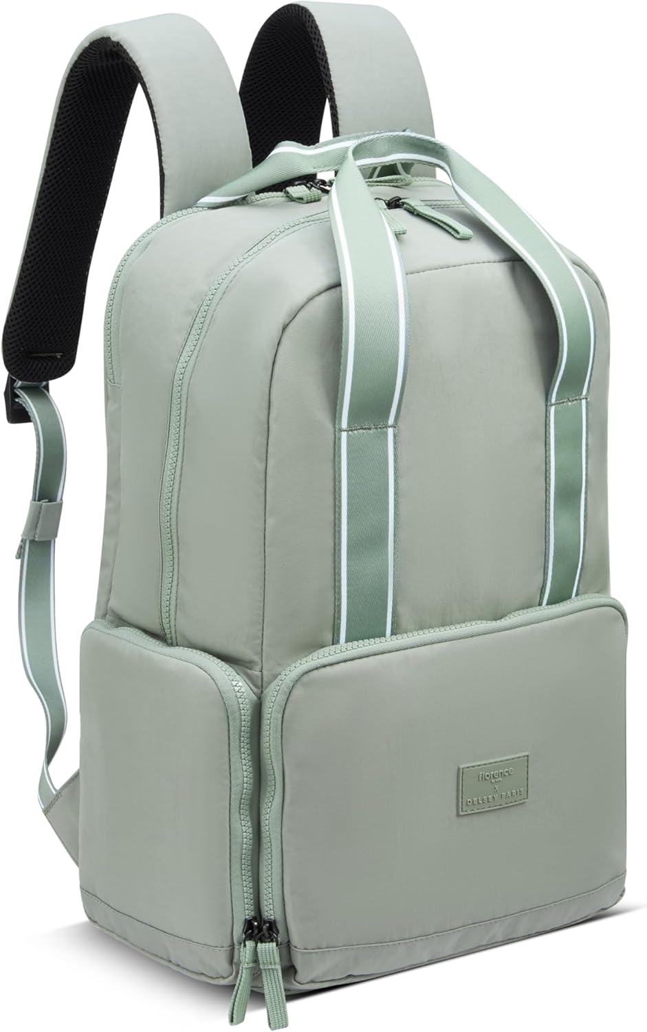 florence by mills Carefree Carry Laptop Travel Backpack, Sage Green - Image 2