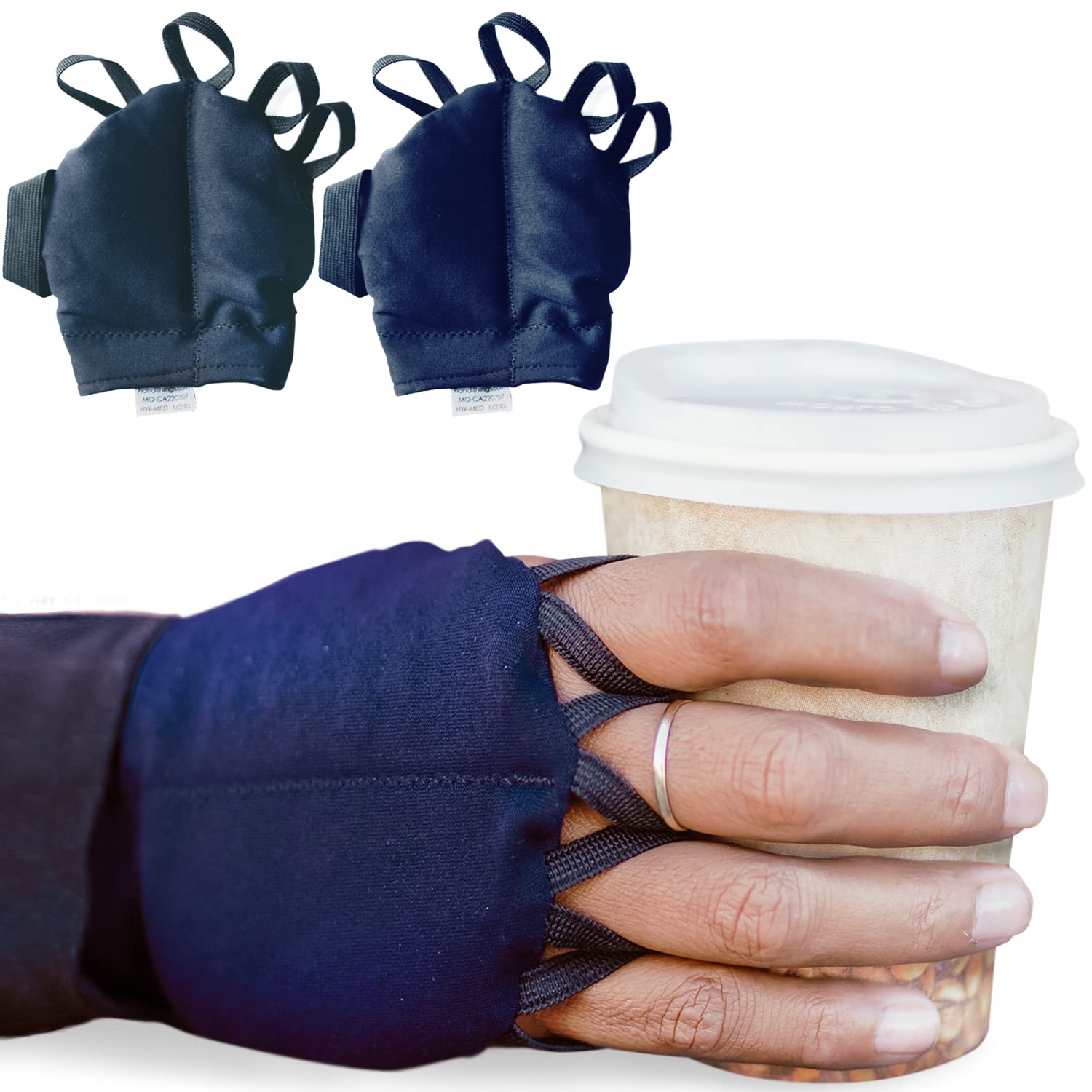 Hand Weights - 1 Pair Weighted Pouch for Improved Hand & Wrist Mobility Compression Jersey Fabric Reduce Hand Tremors & Provide Proprioceptive Input Perfect Physical Therapy Equipment