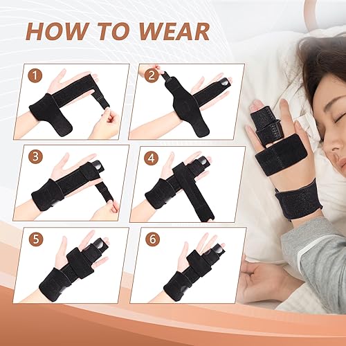 Miniatura 7 de Férula de 2 dedos, soporte de dedo ajustable, soporte de metal para dedos rotos, férulas de dedo de mazo, enderezador de dedo gatillo, artritis,