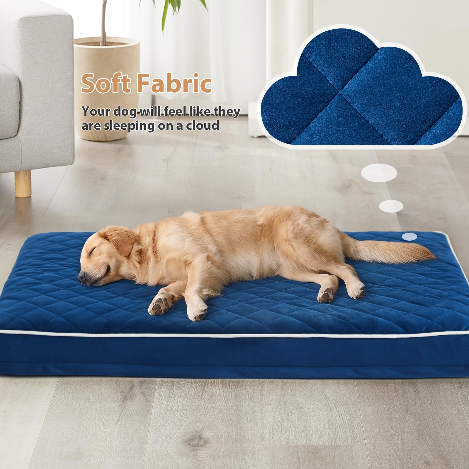 WNPETHOME Orthopedic XXL Dog Beds for Large Senior Dog Bed Comfy Sleeping view 2