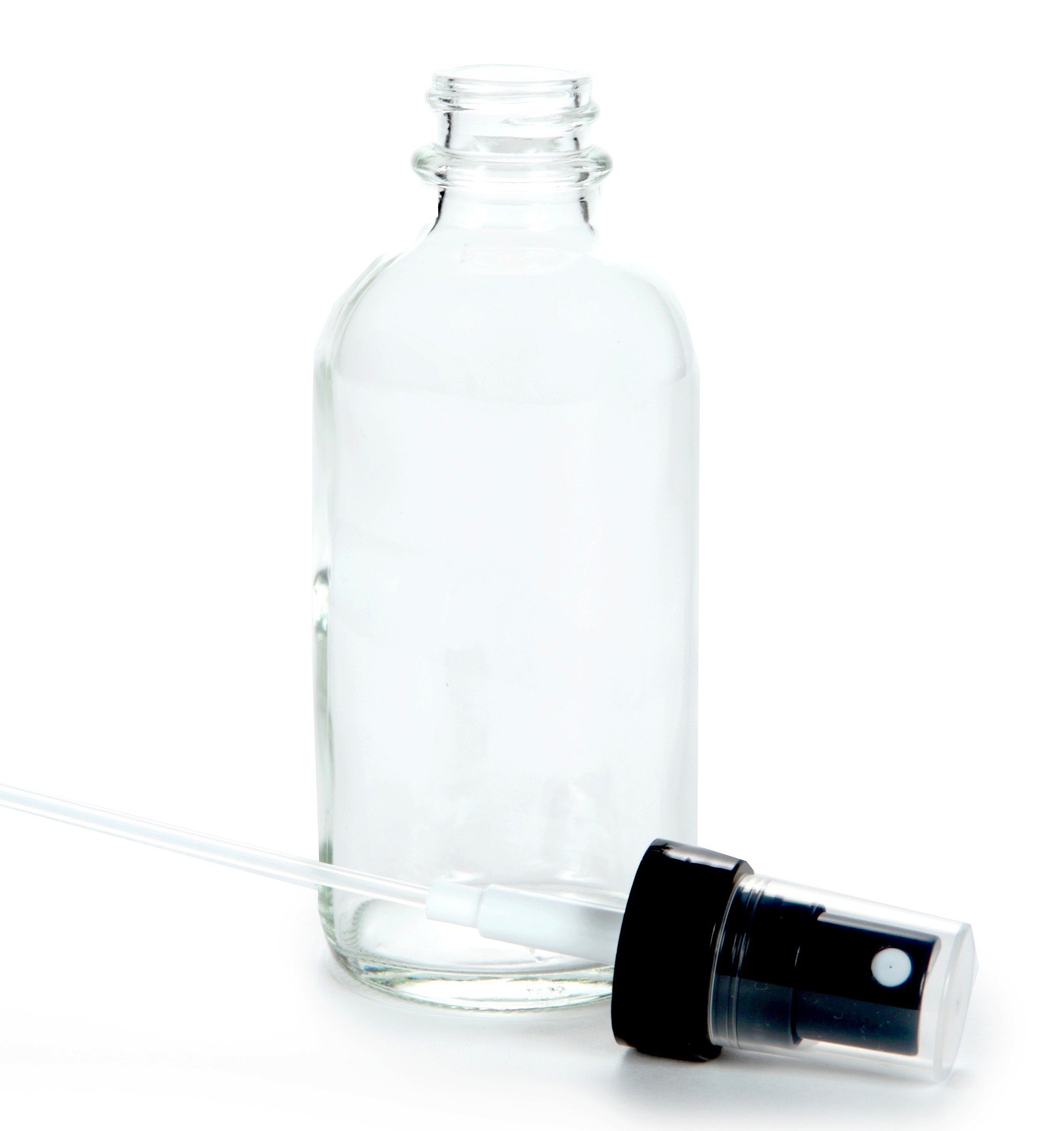 Vivaplex - VM4-6, 6, przezroczyste, 100 ml szklane butelki, z czarnym rozpylaczem drobnej mgły