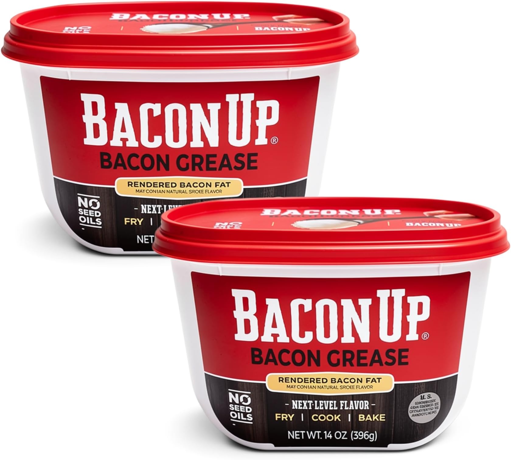 Bacon Grease – 100% Authentic Animal Fat with No Seed Oils – Triple-Filtered & Non-Hydrogenated - for Frying, Cooking, Baking, Grilling, and Sautéing