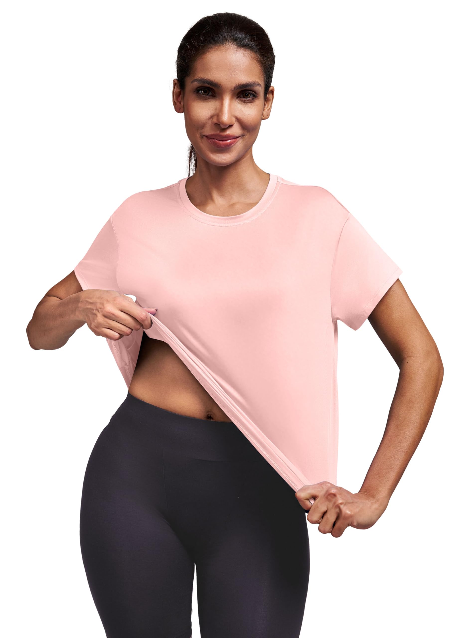 Alaroo Workout Tops for Women Short Sleeve T-Shirts Loose Fit Athletic Fitness Clothing for Gym Running Yoga Summer Tops 2026 — view 5