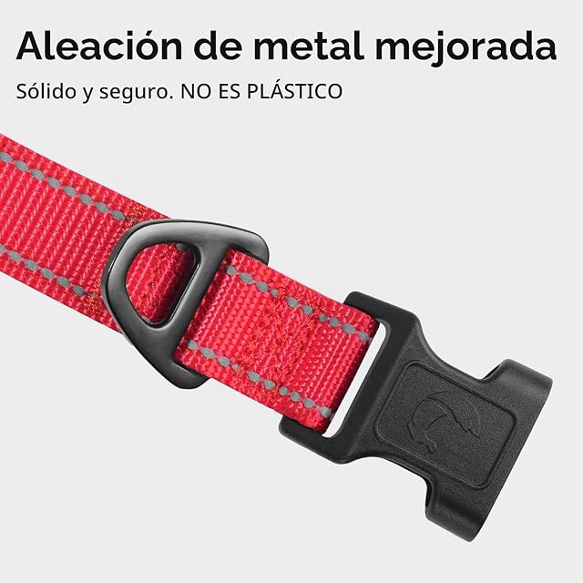 Foto 3 de 7 de Joytale Collar Perro Reflectante,Nylon Collar Acolchado con Neopreno,Ajustable para Perros…