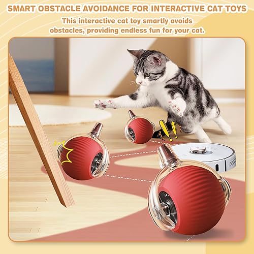 Miniatura 6 de Juguetes interactivos para gatos de interior, juguete recargable de 360 en movimiento automático para gatos adultos aburridos de interior, juguetes