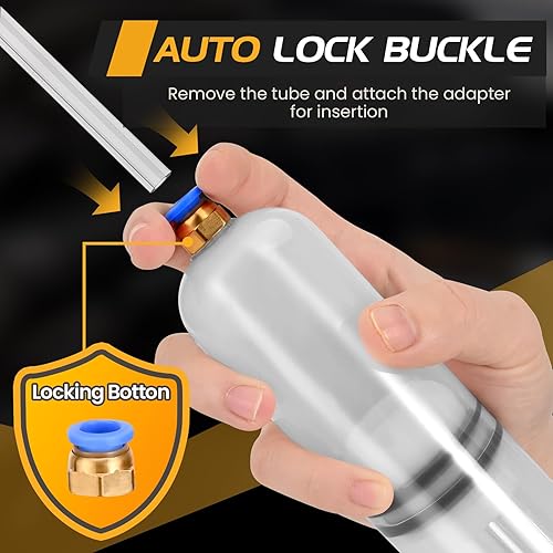 Miniatura 4 de Bomba de Extracción de Líquido Automotriz de 500CC, Bomba de Extracción y Llenado Manual Premium con 2 Mangueras, Jeringa de Aceite con Potente