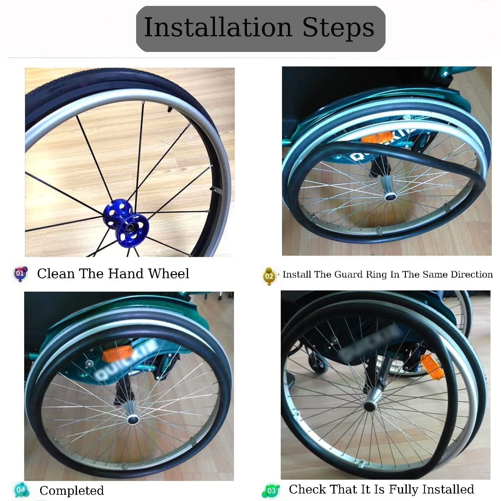 1 paio di coperture per bordo di spinta per sedie a rotelle, 50/56/61 cm, in silicone antiscivolo, resistenti all'usura, 55,9 cm