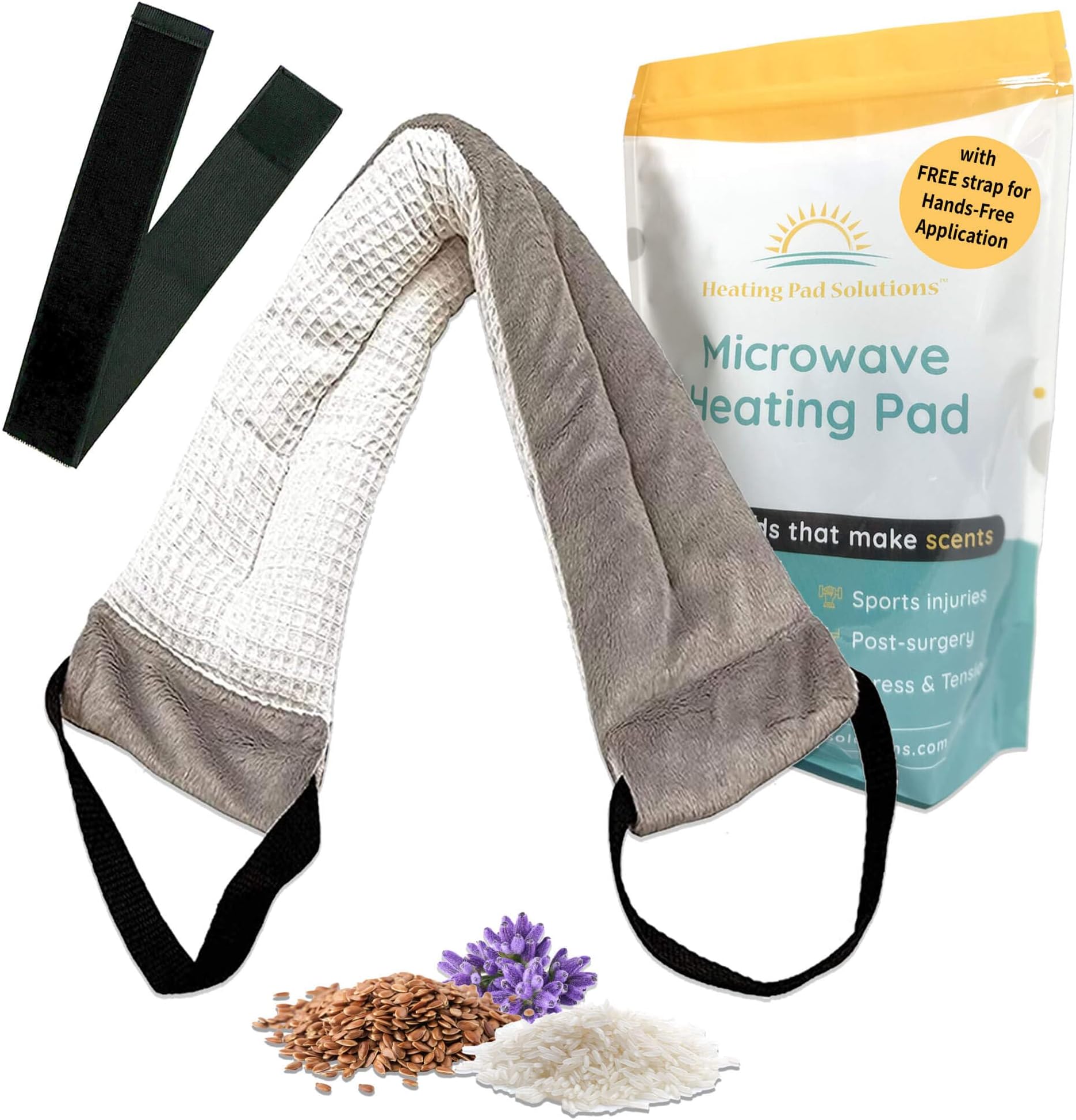 Heating Pad Solutions Versatile Buddy - Microwave Heating Pad for Cramps and Sore Neck | Versatile Reusable Microwavable Hot & Cold Pack for Natural Pain Relief